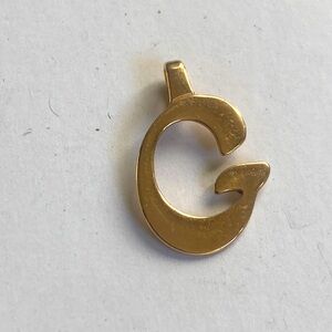Yellow Gold plated “ G “ charm or pendant